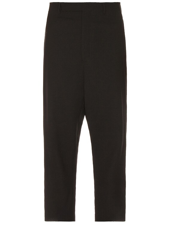 Rick Owens Slim Cropped Astaires Trousers in Black | FWRD