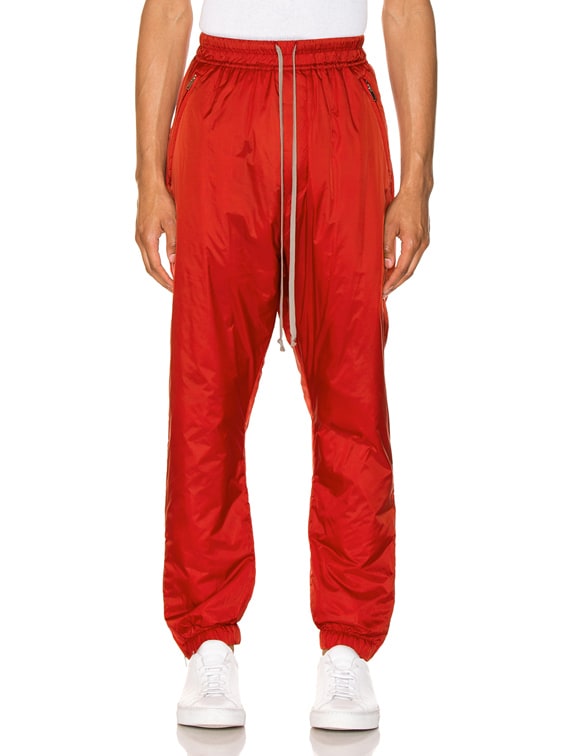 Rick Owens Track Pants in Cardinal Red | FWRD