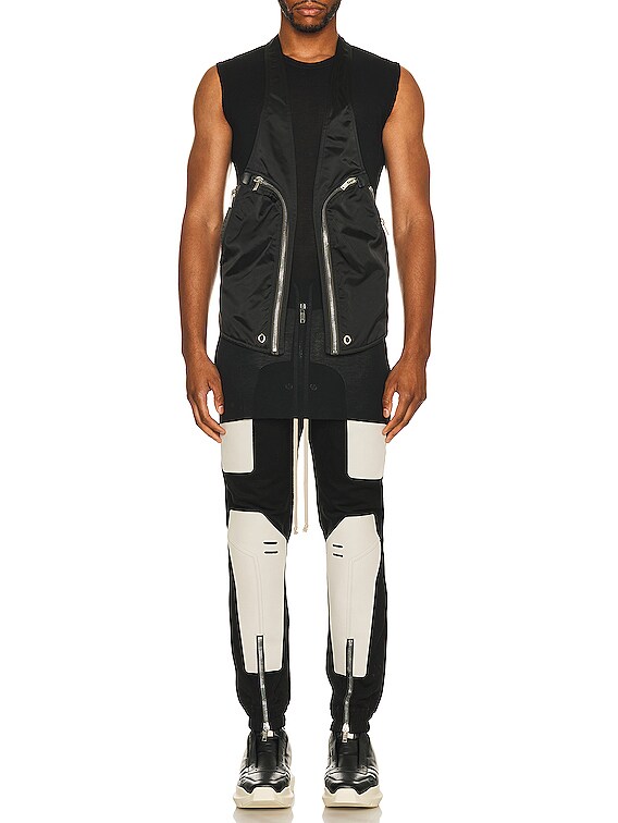 Rick Owens Larry Cargo Jogger in Black & Pearl | FWRD