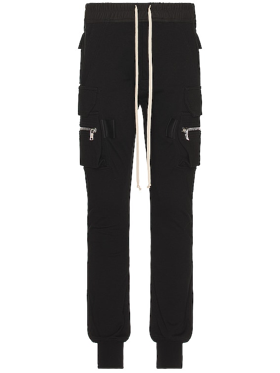 Rick Owens Mastodon Cargo Sweatpants in Black | FWRD