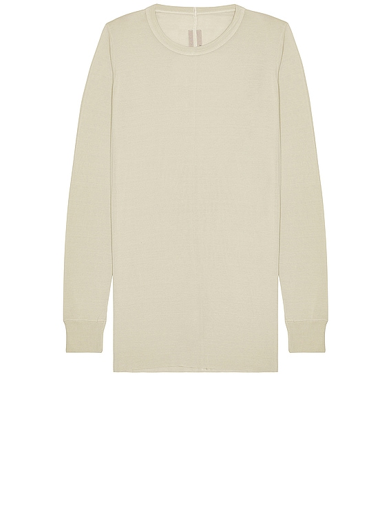 Rick Owens Basic LS Tee in Pearl | FWRD