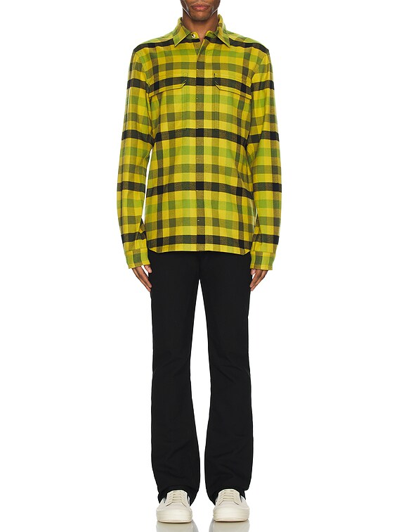 Rick Owens Work Shirt in Acid Plaid | FWRD