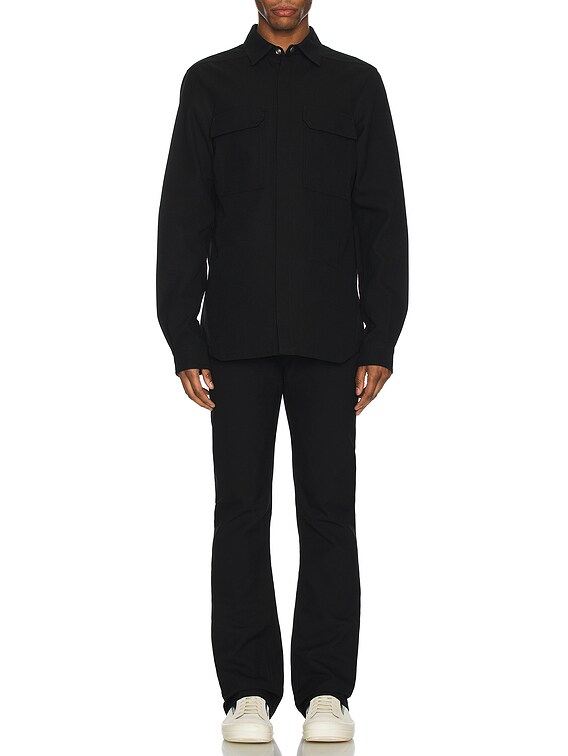 Rick Owens X Bonotto Outer Shirt in Black | FWRD