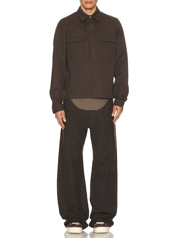 22SS Rick Owens WORK SHIRT 48 P 黒　ブラック Rick Owens Black Work Shirt Rick Owens