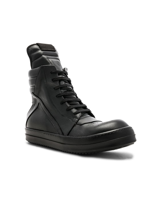 Rick Owens Leather Geobasket in Black | FWRD