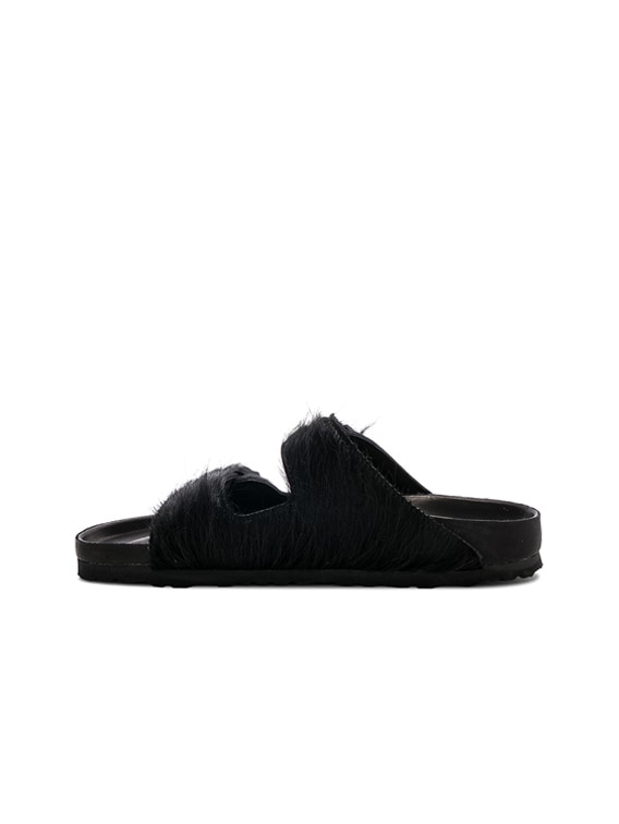 Rick Owens x Birkenstock Cow Hair Arizona in Black | FWRD