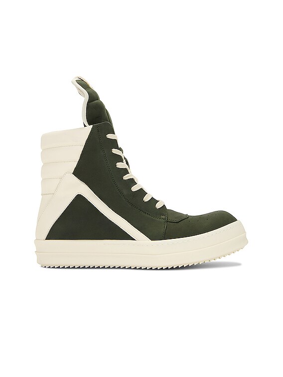 スニーカー Rick Owens Forest Green Milk White Geobasket Sneakers Rick Owens Forest/Milk Geobasket Sneakers in Green for Men