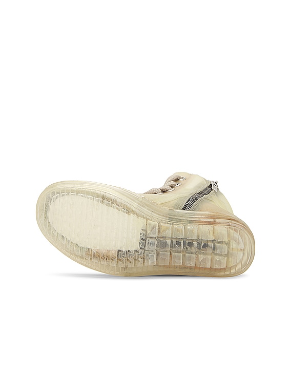 Rick Owens Geobasket Sneaker in Natural & Clear | FWRD