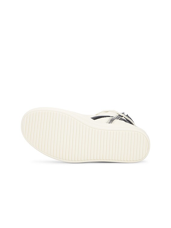 Rick Owens Geobasket Sneaker In Milk & Black in Milk & Black