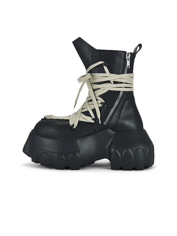 Rick Owens Megalaced Mega Tractor Boots in Black | FWRD Rick Owens Megalaced Mega Tractor Boots in Black | FWRD
