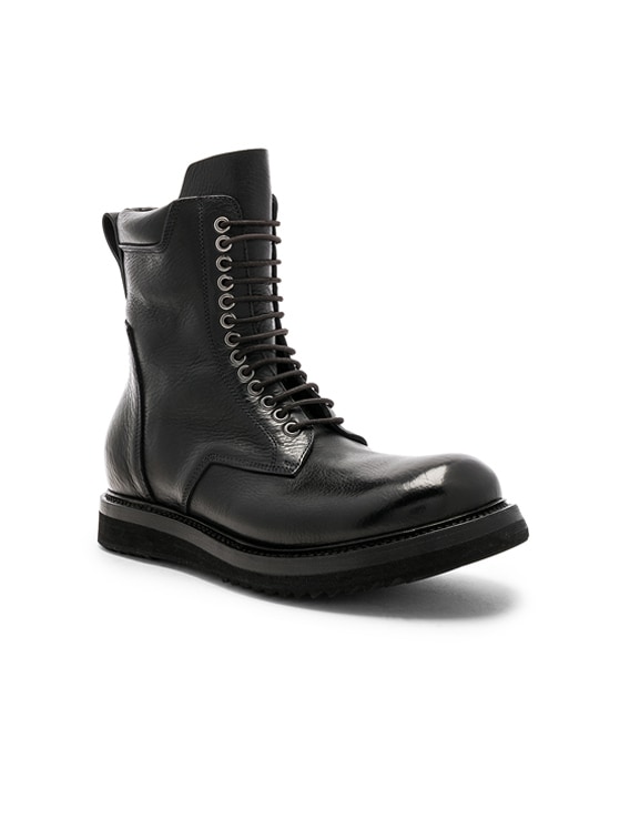 Rick Owens Leather Low Army Boots in 