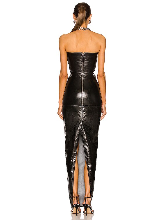 【関税&送料込】Rick Owens Abito Lungo Bustier Drappeggiato Rick Owens Bustier Gown in Black | FWRD