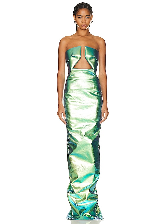 スカート RICK OWENS 'Prong Gown' dress Rick Owens Prong Gown in Iridescent | FWRD