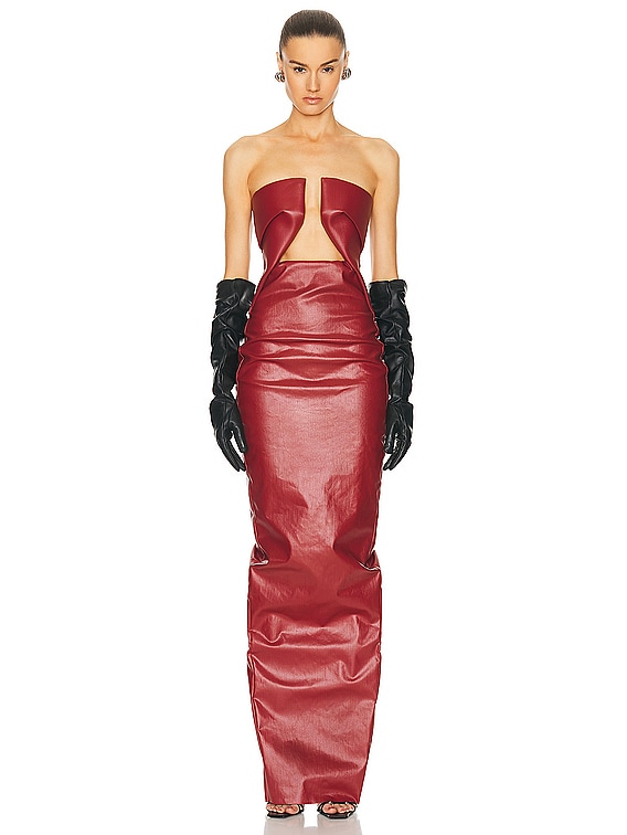 Rick Owens Prong Gown in Cardinal Red | FWRD