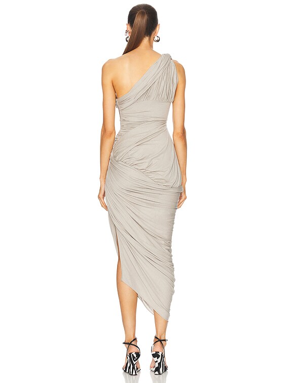 Rick Owens Lido Draped Gown in Pearl | FWRD