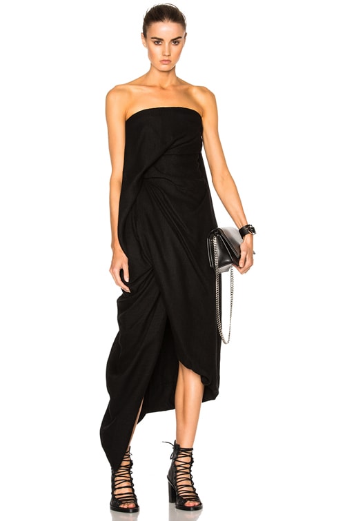 rick owens strapless dress