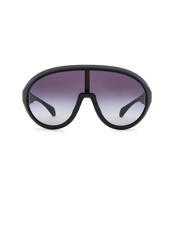 Rick Owens x Moncler Shield Sunglasses in Black | FWRD
