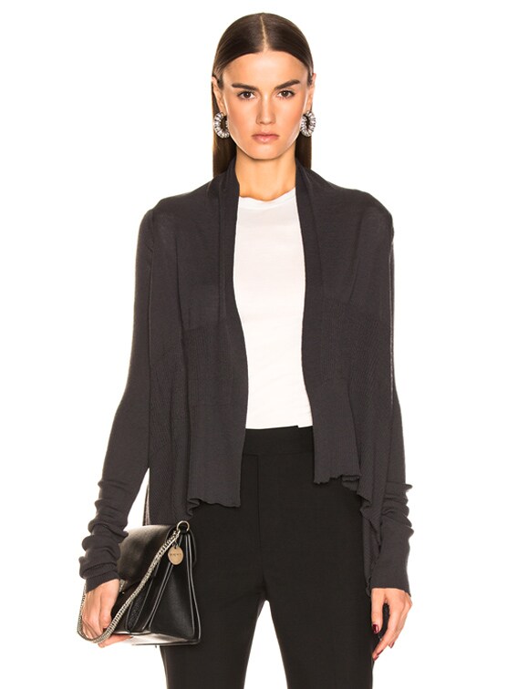 Rick Owens Short Wrap Cardigan in Blujay | FWRD