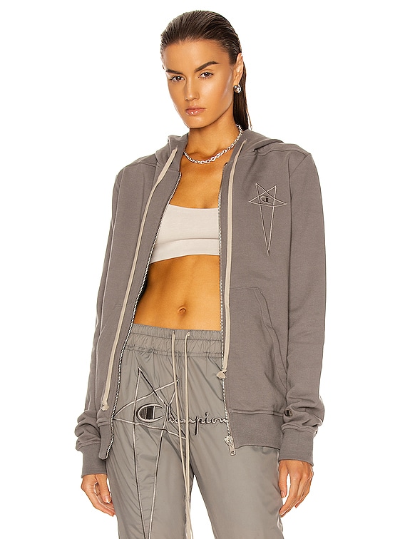 Rick Owens x Champion Jasons Hoodie in Dust | FWRD