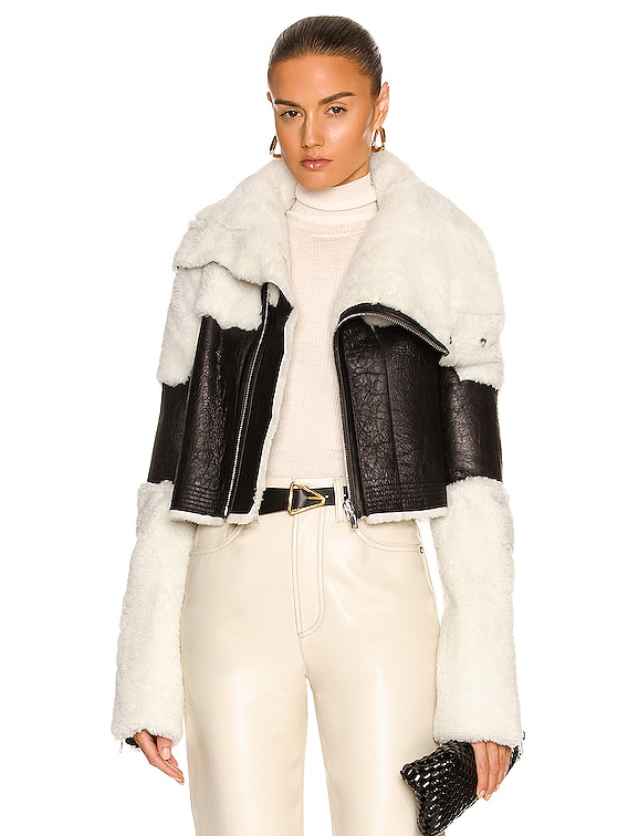 ジャケット・アウター Rick Owens 20AW KEITH JACKET Rick Owens Cropped Keith Jacket in Black & Milk | FWRD