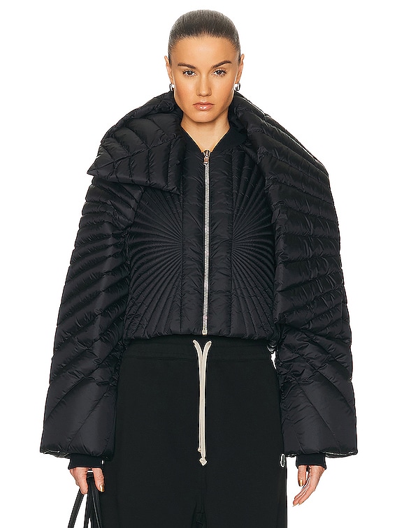 MONCLER×RICK OWENS 2023/24 ジャケット RADIANCE CONVERTIBLES Rick Owens X Moncler Radiance Convertible Jacket in Black | FWRD