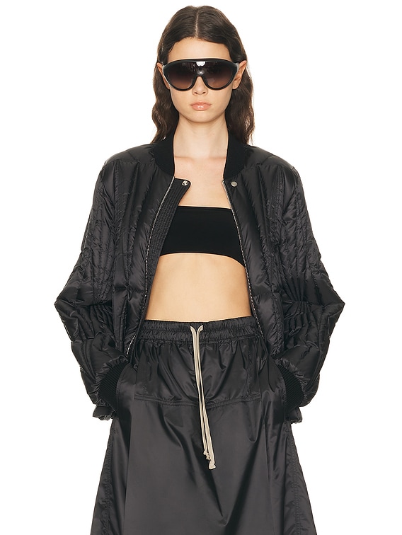Rick Owens X Moncler Geocamo Flight Jacket in Black | FWRD