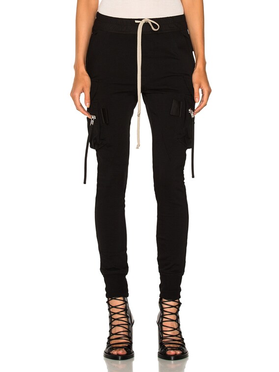 Rick Owens Cargo Jogger Pant in Black 
