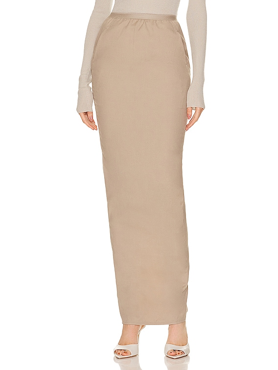 Rick Owens Pillar Long Skirt in Pearl | FWRD