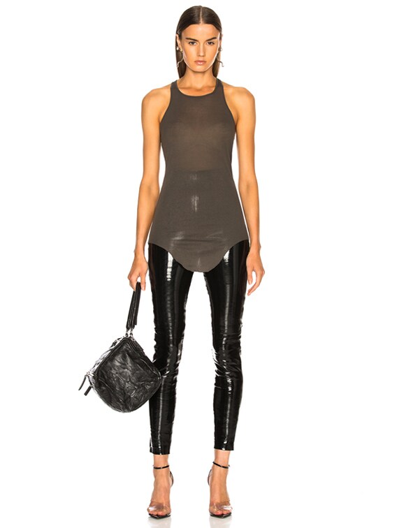 Rick Owens Basic Rib Tank Top in Dark Dust | FWRD