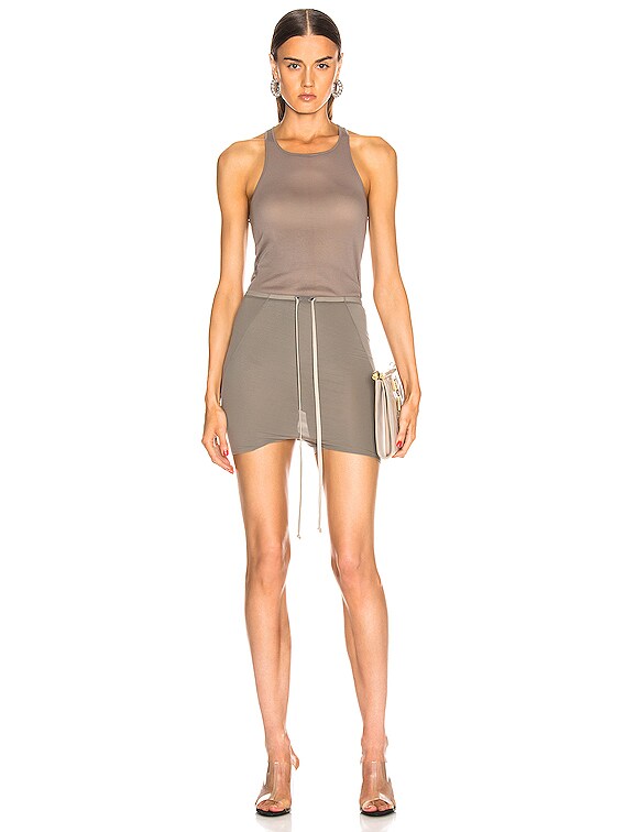 Rick Owens Basic Rib Tank Top in Dust | FWRD