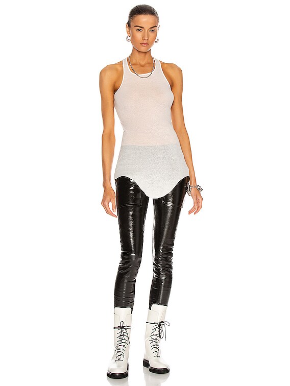 トップス Rick Owens BASIC RIB TANK MILK XS Rick Owens Basic Rib Tank Top in Milk | FWRD