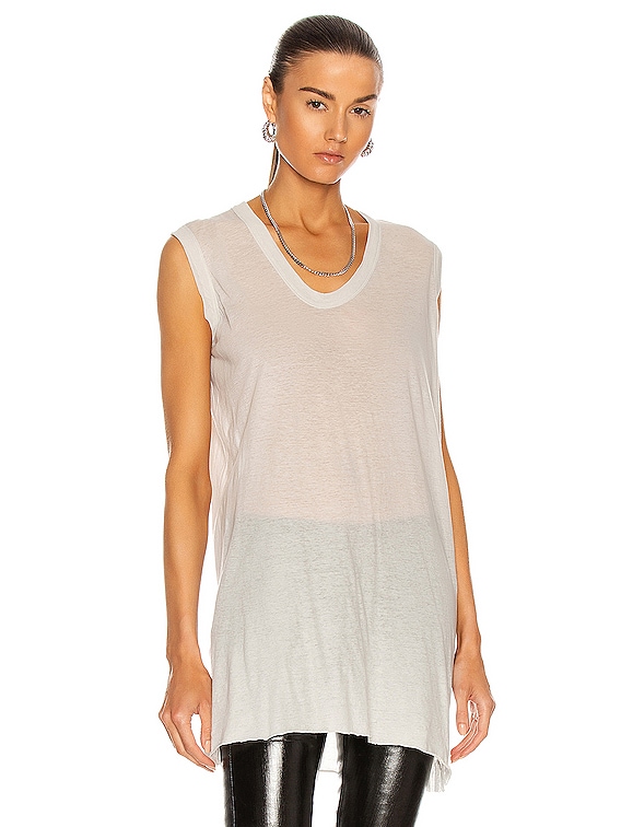 トップス Rick Owens basic tank S oyster RICK OWENS - TOPS - Rick Owens