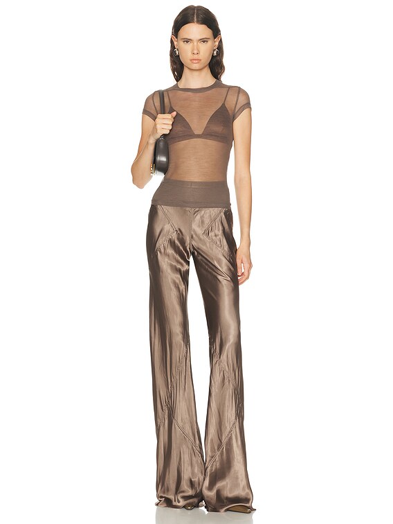 Rick Owens Cropped Level Tee in Dust | FWRD
