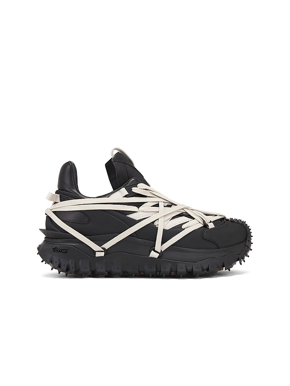 Rick Owens X Moncler Trailgrip Megalace Sneakers in Black | FWRD