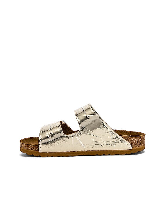Rick Owens x Birkenstock Arizona Sandal in Gold | FWRD