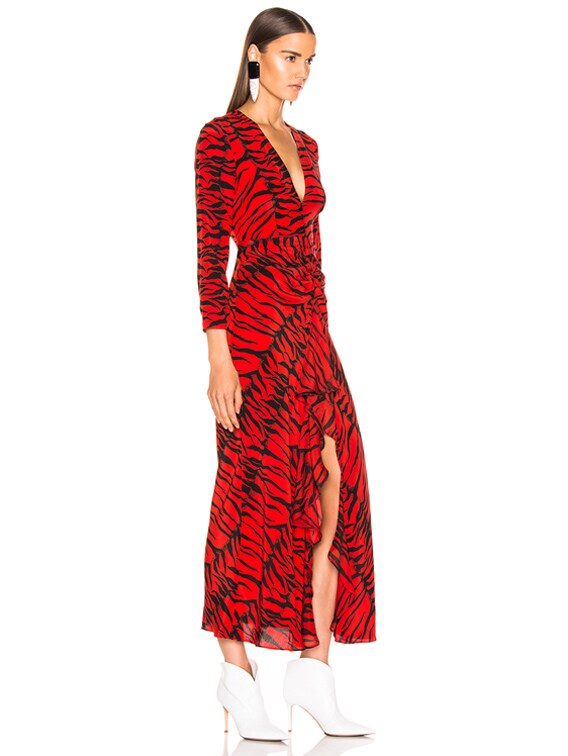 red tiger dress