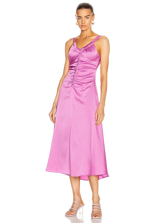 rejina pyo pink dress Plaid Print Long Dress