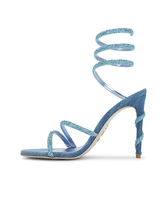 RENE CAOVILLA Margot Sandal in Denim Sapphire FWRD