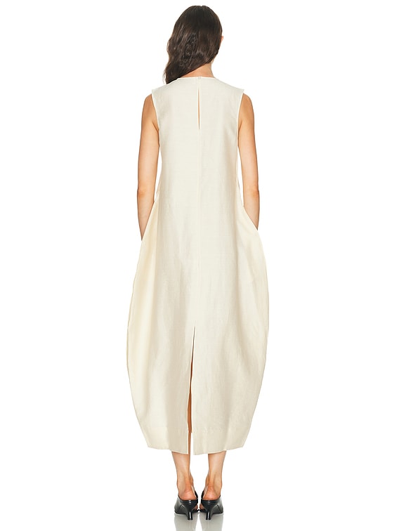 Rohe Hourglass Linen Silk Maxi Dress in Butter | FWRD