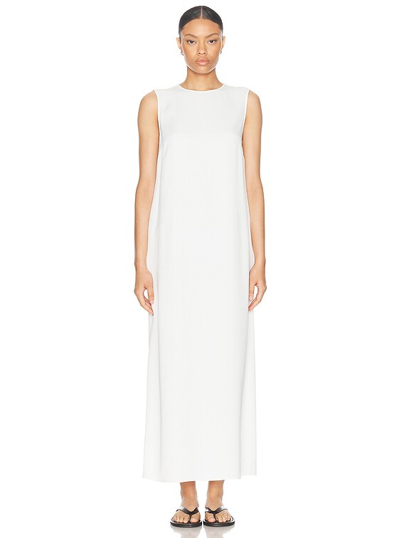 rohe fluid satin dress Rohe Sleeveless Fluid Satin Dress in Cream