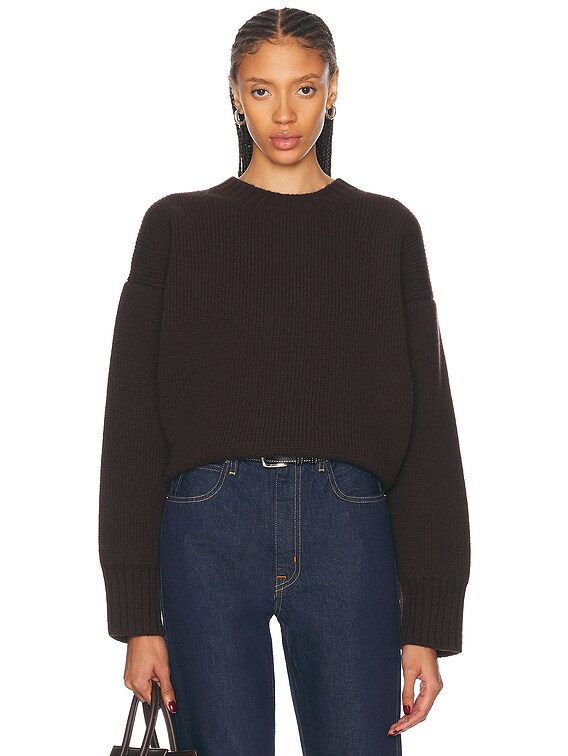 Pull Rohe Col Rond Emmanchures Dégagées - Mud Melange - Femme Taille 36 - Neuf