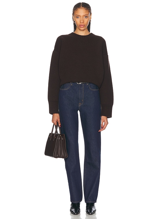 ROHE/ロヘ　FRINGE WL BLEND タートルネックニット Rohe セーター - Dark Brown | FWRD