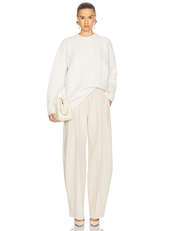 Relaxed Fit Cable Sweater