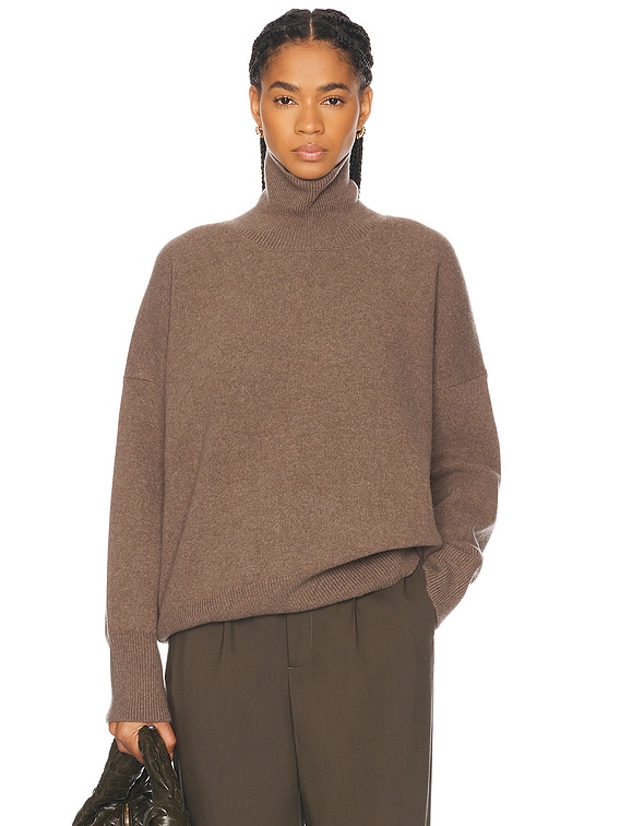 Rohe Classic Turtleneck Sweater in Taupe Melange | FWRD
