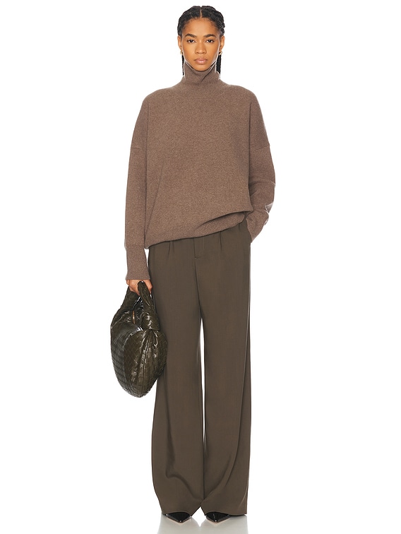 Rohe Classic Turtleneck Sweater in Taupe Melange | FWRD
