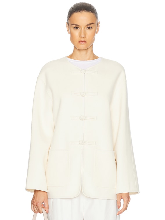 Rohe Traditional Double-Faced Jacket in Off White | FWRD