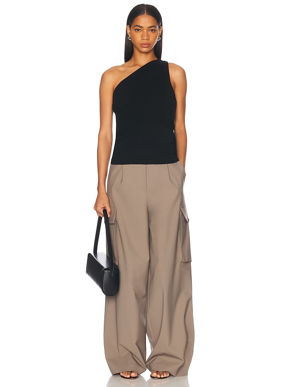 Sculptural Open Back Top