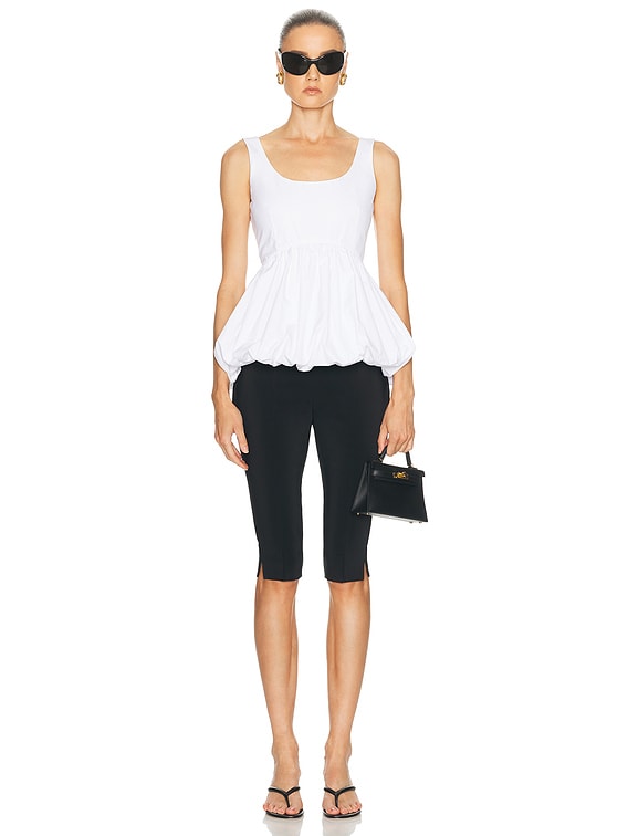 Rohe Voluminous Peplum Top in Optic White | FWRD
