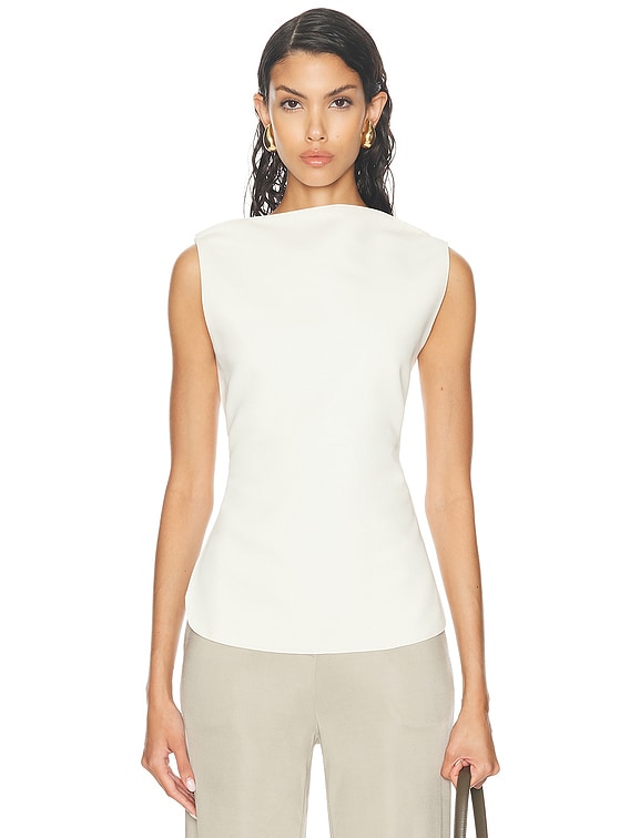 Rohe Open Back Sleeveless Top in Off White | FWRD