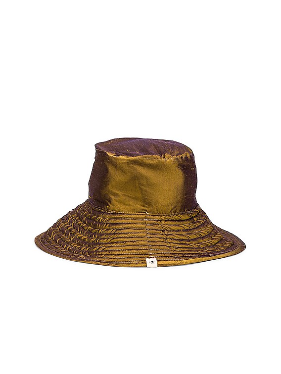 Romualda Corahon Reversible Gran Bucket Hat in Bronze | FWRD display picture 1